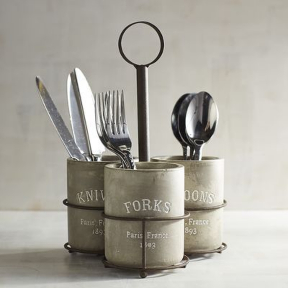🌷 Pier 1 Imports Concrete Utensil Caddy